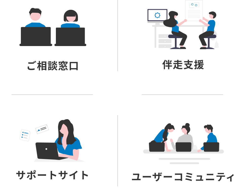 ご相談窓口/伴走支援/サポートサイト/ユーザーコミュニティ